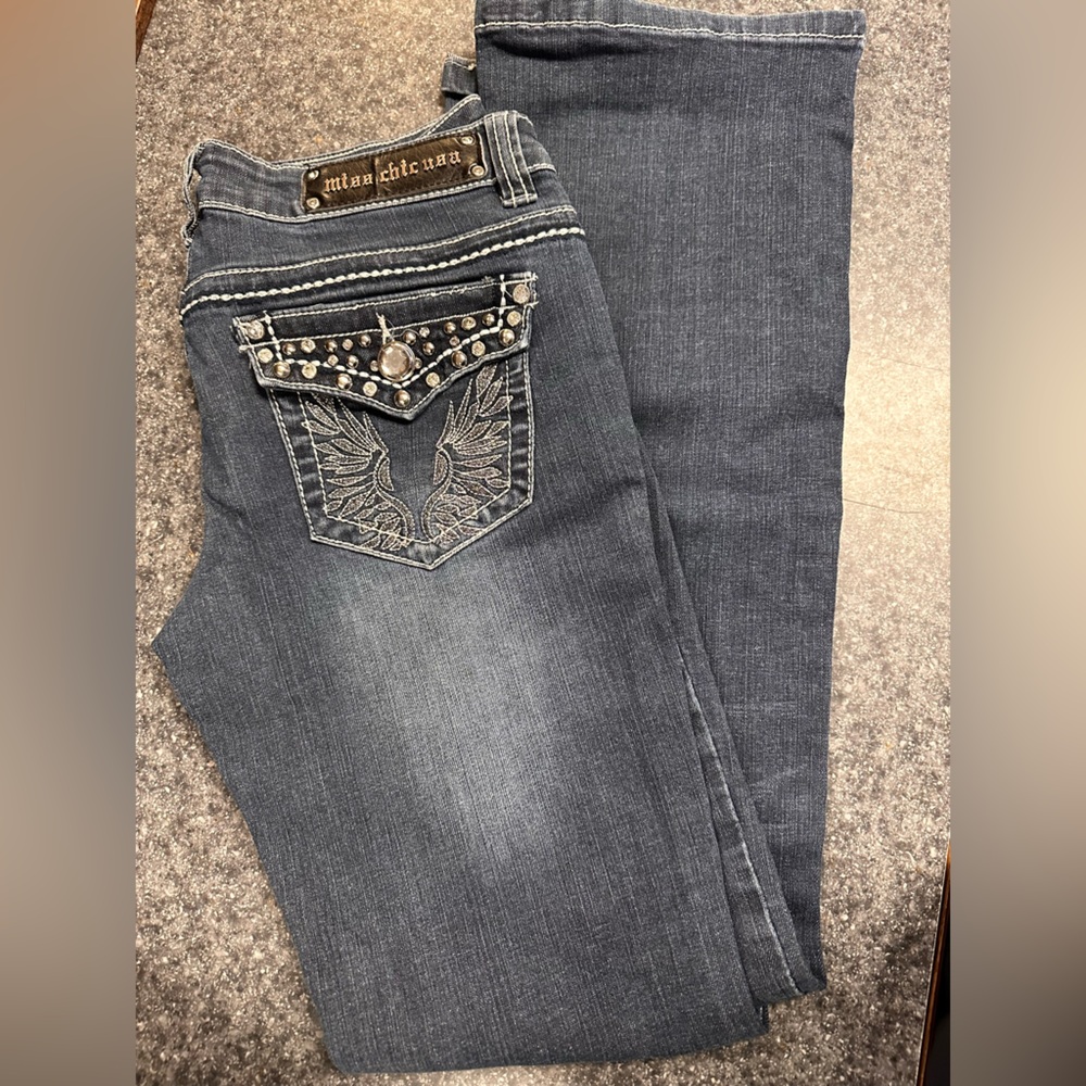 Miss Me Boot Cut Jeans with Embellishments